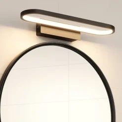 Applique Da Bagno-Selezionato da Mazzolaluce Applique bagno moderno nera led 17w 3000k ip44