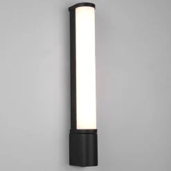 Applique Da Bagno-Selezionato da Mazzolaluce Applique bagno tubo nero led 8w 3000k con presa elettrica