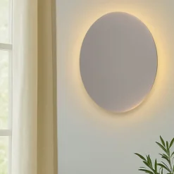 Applique Da Parete-Selezionato da Mazzolaluce Applique beige disco rotondo 30cm da parete moderna
