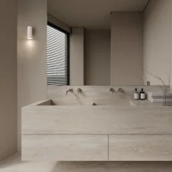 Applique Da Bagno-Selezionato da Mazzolaluce Applique bianca da bagno moderno design cilindro ip44