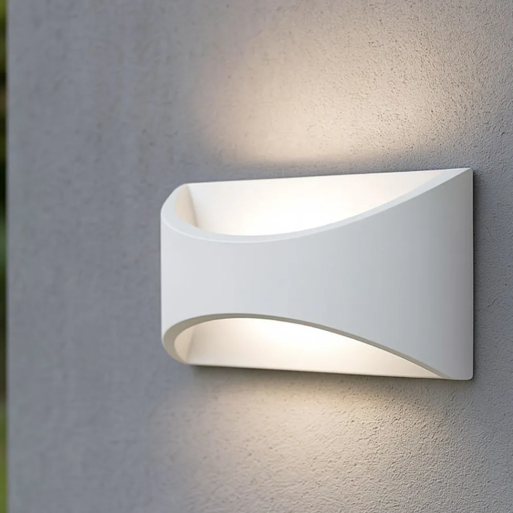 Applique Da Esterno-Selezionato da Mazzolaluce Applique bianca da esterno balcone led 12w 3000k biemissione luce ip65