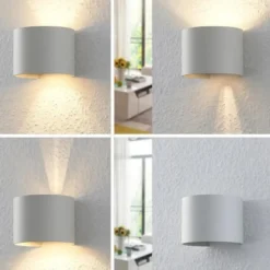 Applique Da Esterno-Life Electronics Applique bianca da esterno led 7w 4000k tonda