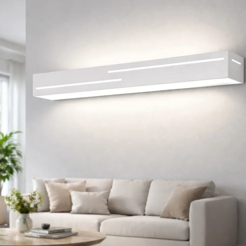 Applique Da Parete-Fabas Luce Applique bianca da parete bunny moderna led 24w 3000k