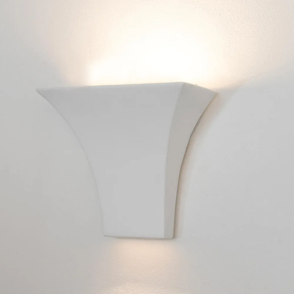 Applique Da Parete-Selezionato da Mazzolaluce Applique bianca di gesso ceramico stile contemporaneo