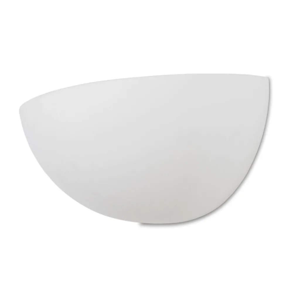 Applique Da Parete-Selezionato da Mazzolaluce Applique bianca di gesso mezzaluna ceramica
