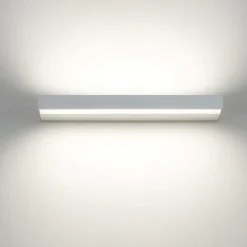 Applique Da Parete-IsyLuce Applique bianca plate duplex moderna led 40w 3000k 4000k