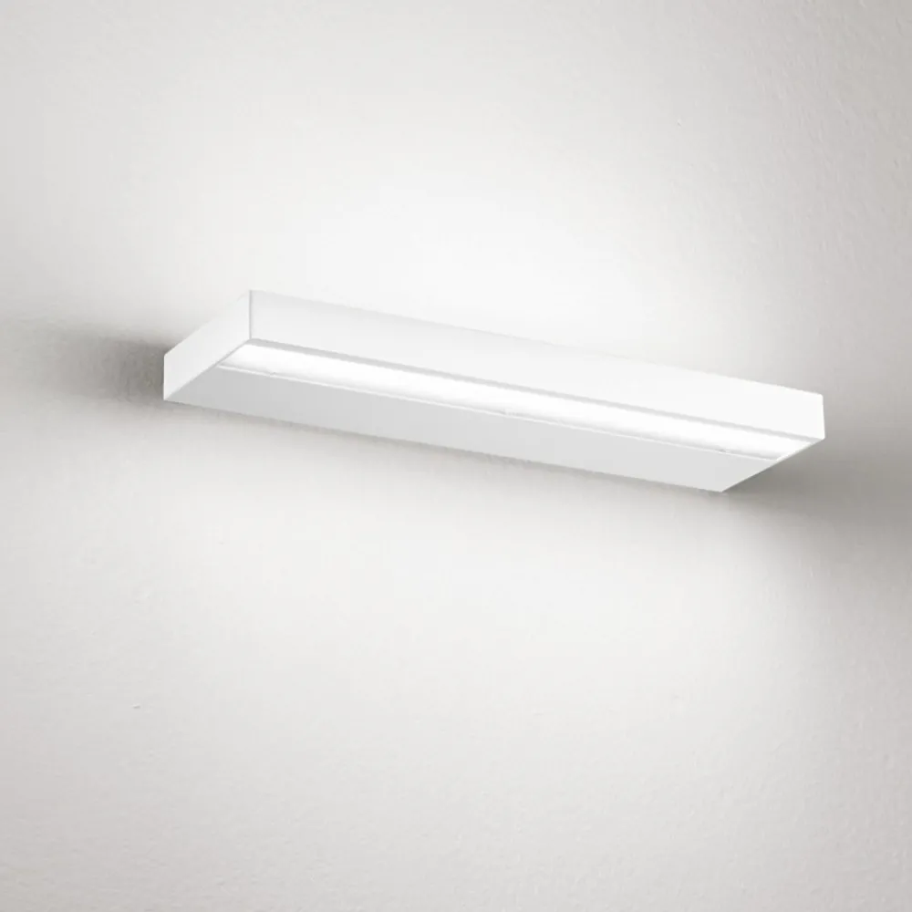 Applique Da Parete-IsyLuce Applique bianca plate duplex moderna led 40w 3000k 4000k