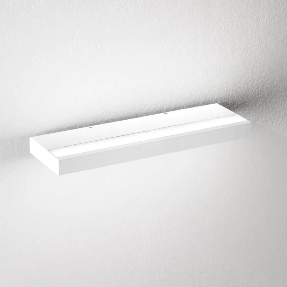 Applique Da Parete-IsyLuce Applique bianca plate duplex moderna led 40w 3000k 4000k
