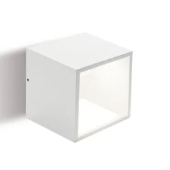 Applique Da Esterno-Selezionato da Mazzolaluce Applique bianca per esterni cubo bianco moderno led 9w 4000k
