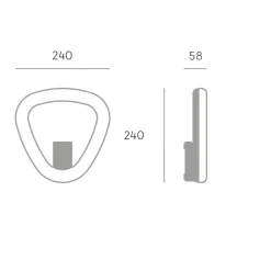 Applique Da Esterno-Selezionato da Mazzolaluce Applique bianca per esterno design moderno led 20w 4000k