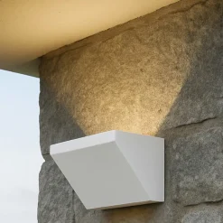 Applique Da Esterno-Selezionato da Mazzolaluce Applique bianca per esterno moderna led 18w 3000k ip65