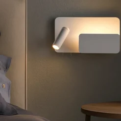 Applique Camera Da Letto-Selezionato da Mazzolaluce Applique bianca per testata camera da letto sinistro multifunzione luce da lettura