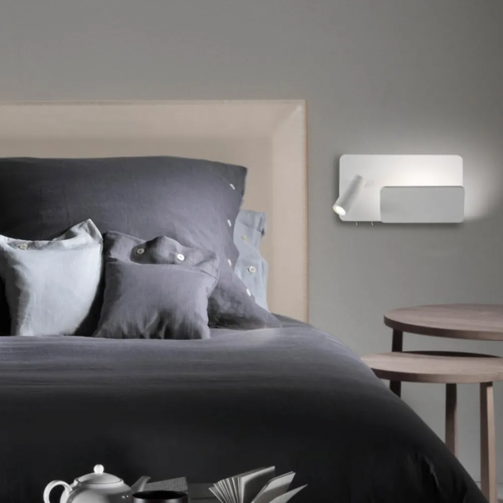 Applique Camera Da Letto-Selezionato da Mazzolaluce Applique bianca per testata camera da letto sinistro multifunzione luce da lettura
