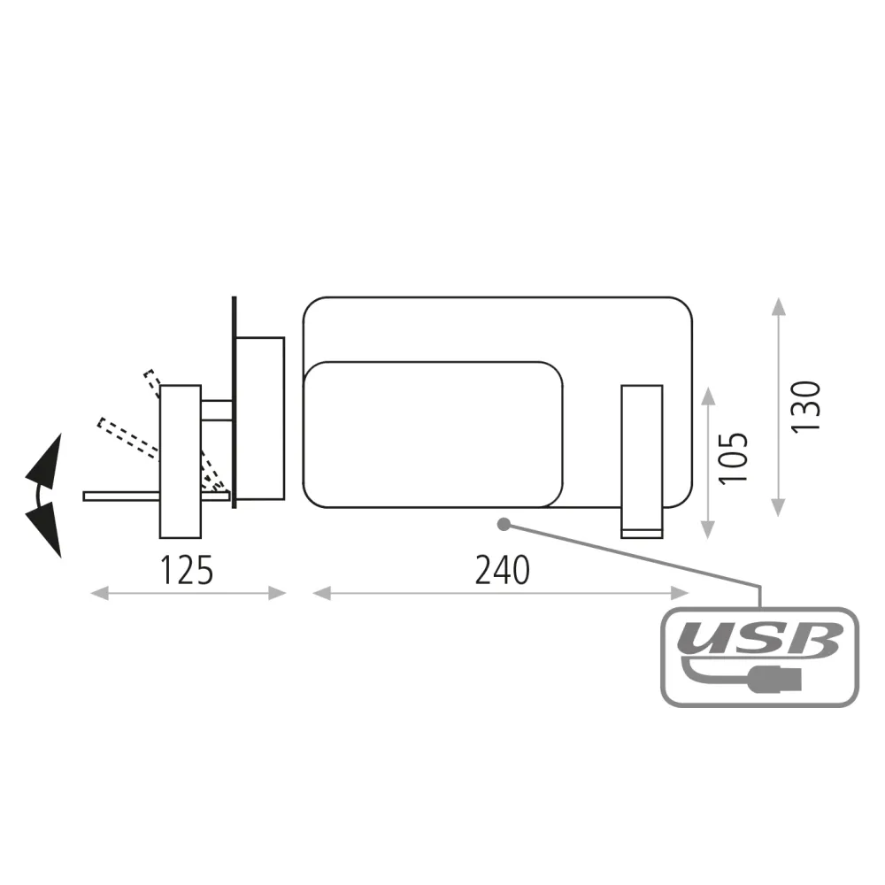 Applique Camera Da Letto-Selezionato da Mazzolaluce Applique bianca per testata camera da letto sinistro multifunzione luce da lettura