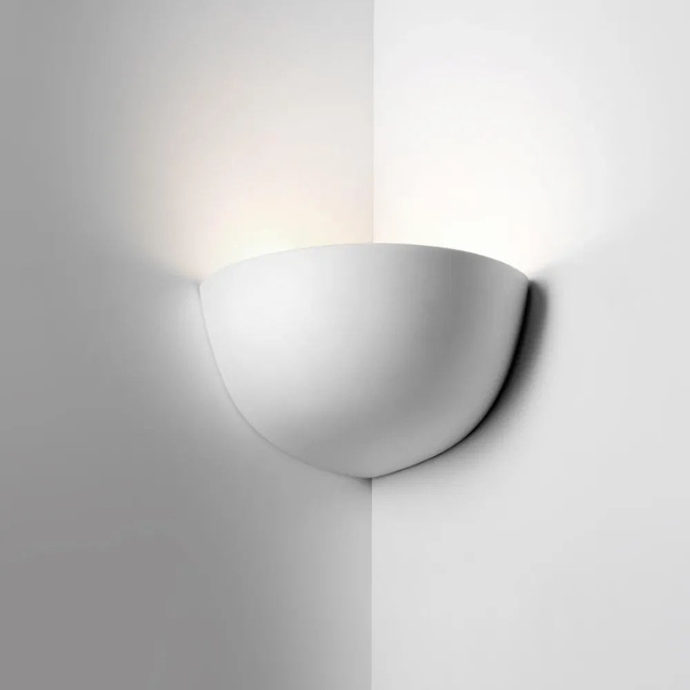 Applique Da Parete-Selezionato da Mazzolaluce Applique bianco angolare da parete in gesso