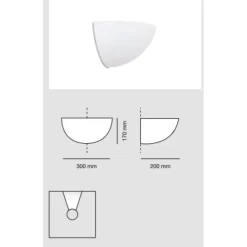 Applique Da Parete-Selezionato da Mazzolaluce Applique bianco angolare da parete in gesso