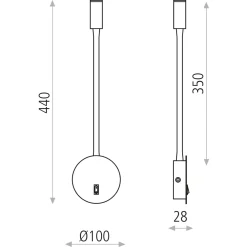 Applique Camera Da Letto-Selezionato da Mazzolaluce Applique bianco comodino orientabile per camera da letto led 3w 3000k