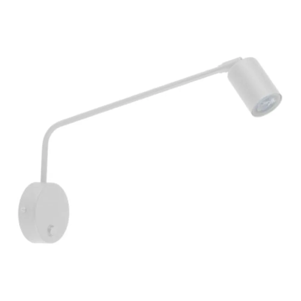 Applique Camera Da Letto-Selezionato da Mazzolaluce Applique bianco con braccio orientabile e interruttore per comodino camera da letto