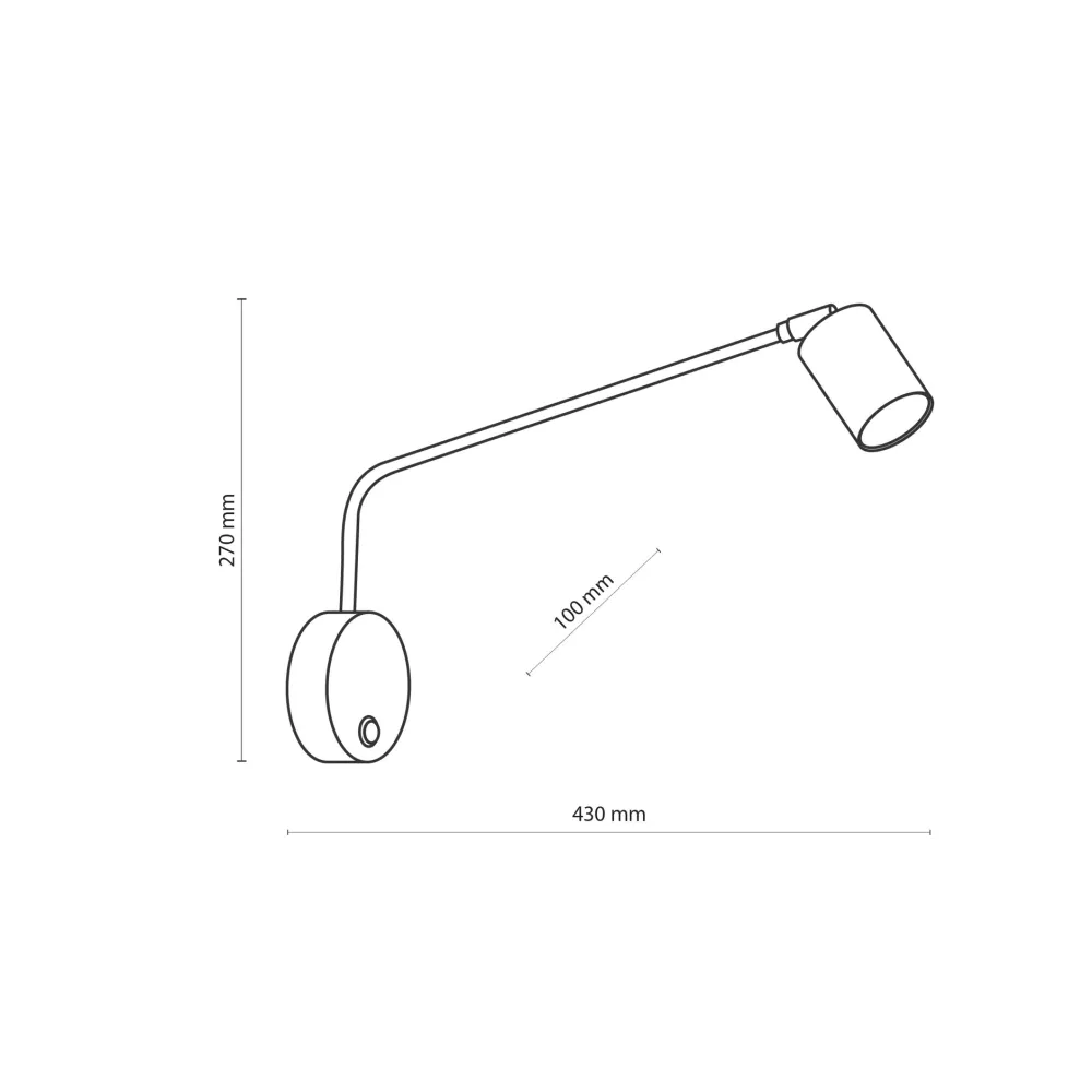 Applique Camera Da Letto-Selezionato da Mazzolaluce Applique bianco con braccio orientabile e interruttore per comodino camera da letto