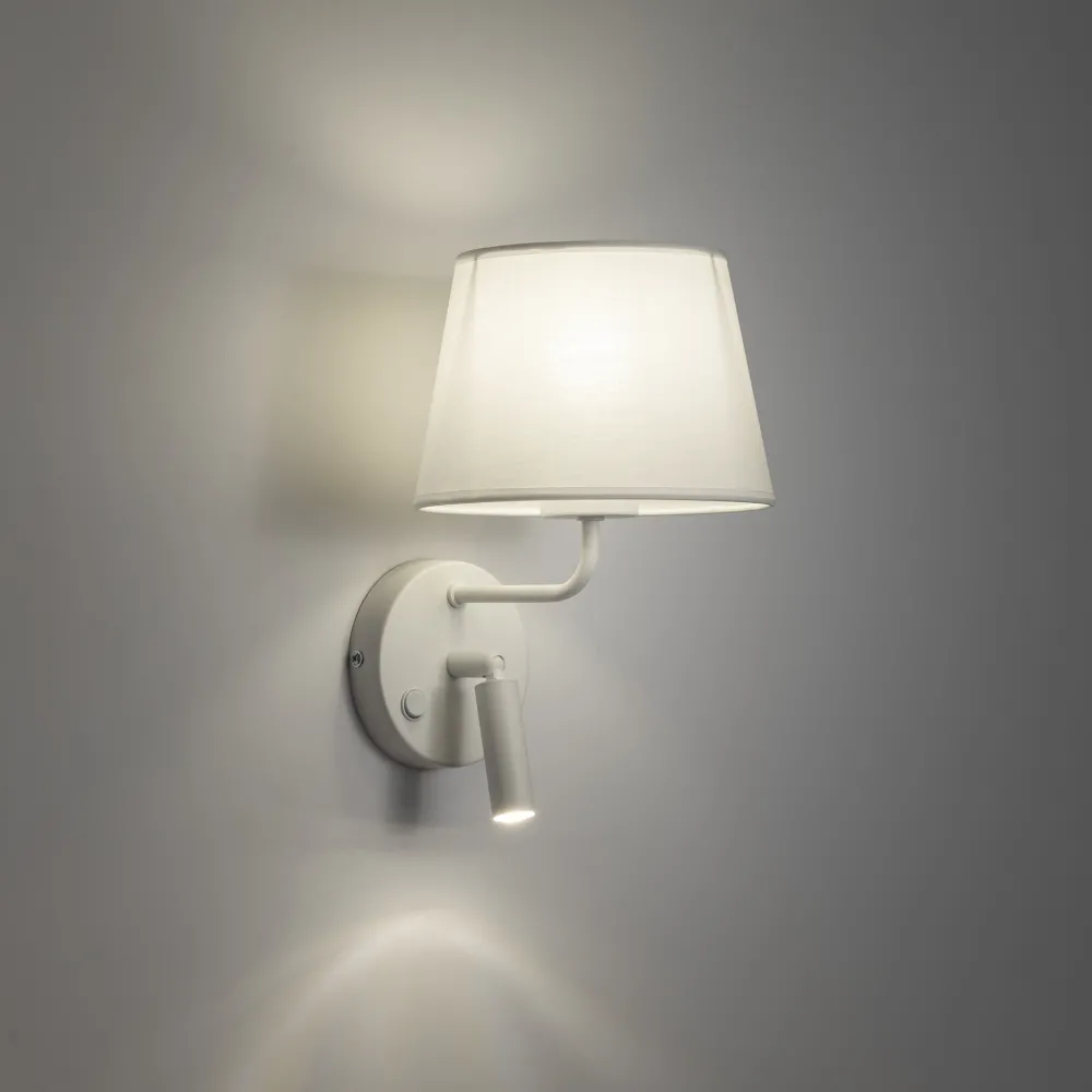 Applique Camera Da Letto-Selezionato da Mazzolaluce Applique bianco con interruttori doppia luce per comodini camera da letto