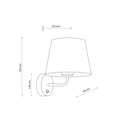 Applique Camera Da Letto-Selezionato da Mazzolaluce Applique bianco con interruttore per comodino camera da letto