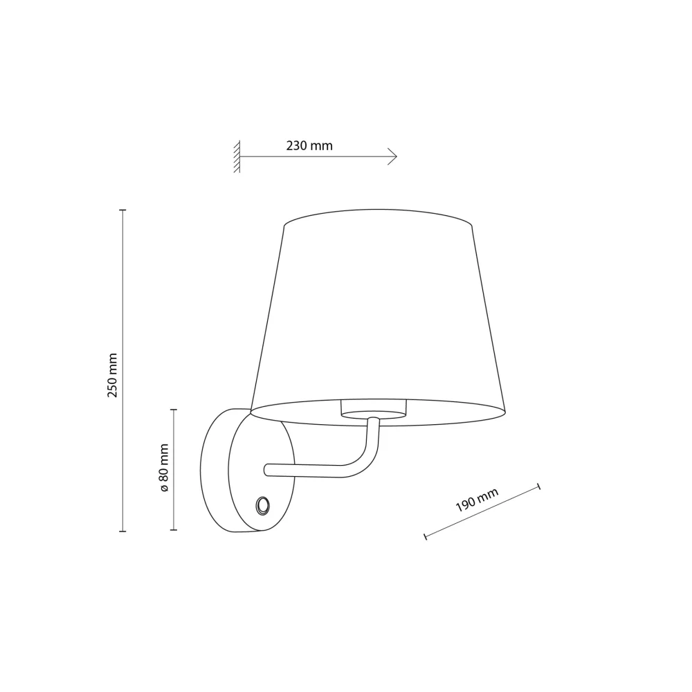 Applique Camera Da Letto-Selezionato da Mazzolaluce Applique bianco con interruttore per comodino camera da letto