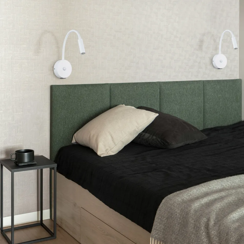Applique Camera Da Letto-Selezionato da Mazzolaluce Applique bianco con presa usb interruttore braccio orientabile per comodini camera da letto
