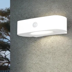 Applique Da Esterno-Selezionato da Mazzolaluce Applique bianco da esterno ibrido luce solare led con sensore di movimento crepuscolare