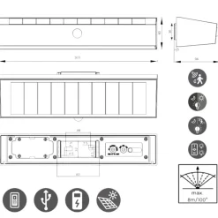 Applique Da Esterno-Selezionato da Mazzolaluce Applique bianco da esterno ibrido luce solare led con sensore di movimento crepuscolare