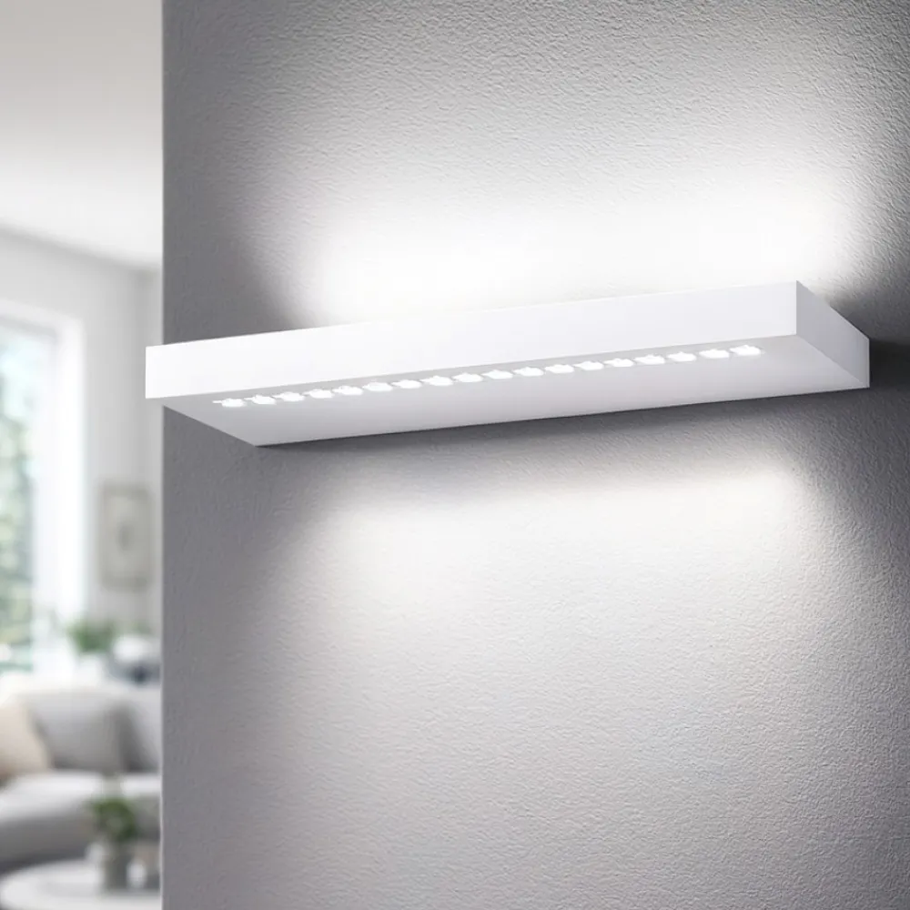 Applique Da Parete-Perenz Illuminazione Applique bianco da parete led 22w 3000k biemissione moderna bed perenz