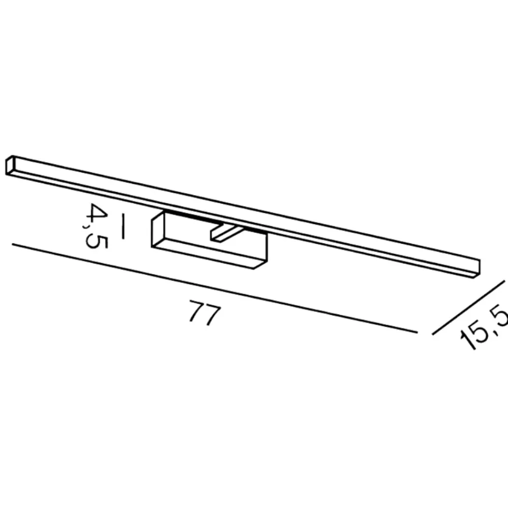 Applique Da Bagno-Perenz Illuminazione Applique bianco da specchio 77cm led 16w cct orientabile riga perenz