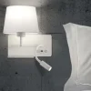 Applique Camera Da Letto-Selezionato da Mazzolaluce Applique bianco destro er comodino usb mensola luce da lettura moderna