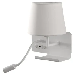 Applique Camera Da Letto-Selezionato da Mazzolaluce Applique bianco destro er comodino usb mensola luce da lettura moderna