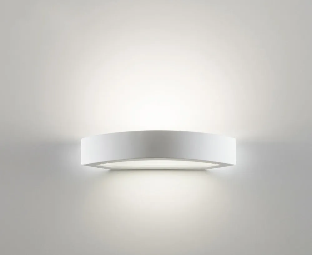 Applique Da Parete-Selezionato da Mazzolaluce Applique bianco di gesso ceramica moderna verniciabile