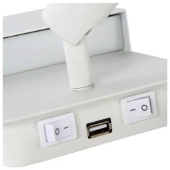 Applique Camera Da Letto-Selezionato da Mazzolaluce Applique bianco due luci per comodino camera da letto presa usb