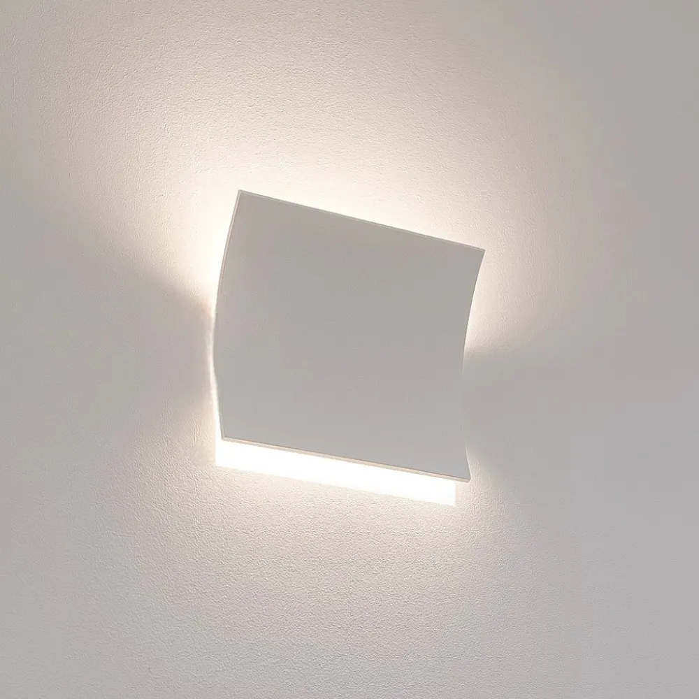 Applique Da Parete-Selezionato da Mazzolaluce Applique bianco lampada vela da incasso a parete gesso cristaly 16.5w 4000k