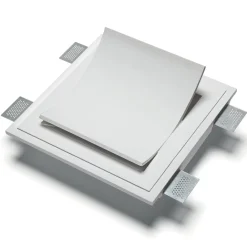 Applique Da Parete-Selezionato da Mazzolaluce Applique bianco lampada vela da incasso a parete gesso cristaly 16.5w 4000k