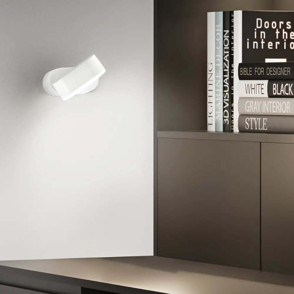 Applique Da Parete-Perenz Illuminazione Applique bianco moderna girevole led 3000k candy