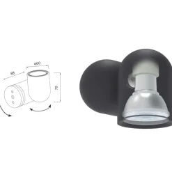 Applique Da Parete-Selezionato da Mazzolaluce Applique bianco moderna luce orientabile per interni