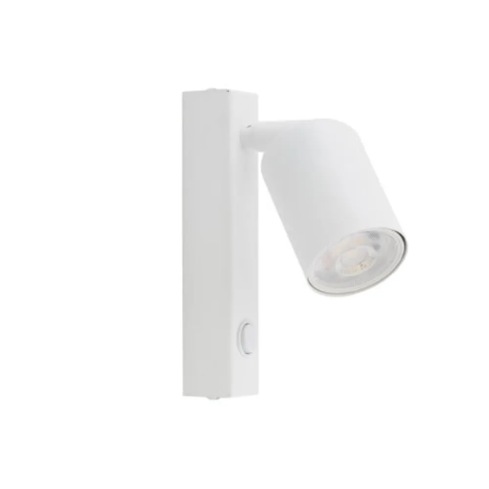 Applique Camera Da Letto-Selezionato da Mazzolaluce Applique bianco orientabile con interruttore per comodino camera da letto