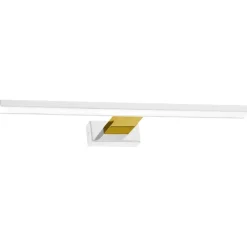 Applique Da Bagno-Selezionato da Mazzolaluce Applique bianco oro per specchio bagno 14w 4000k fp