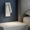 Applique Camera Da Letto-Selezionato da Mazzolaluce Applique bianco per camera da letto squadrato orientabile con interruttore