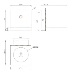 Applique Camera Da Letto-Selezionato da Mazzolaluce Applique bianco per camera da letto da comodino ricarica wireless