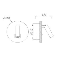 Applique Camera Da Letto-Selezionato da Mazzolaluce Applique bianco per comodini camera da letto moderna 2 luci