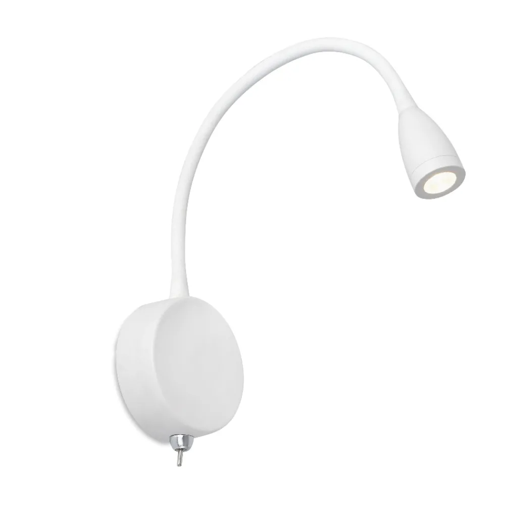 Applique Camera Da Letto-Selezionato da Mazzolaluce Applique bianco per comodino camera da letto 3w 3000k orientabile con interruttore