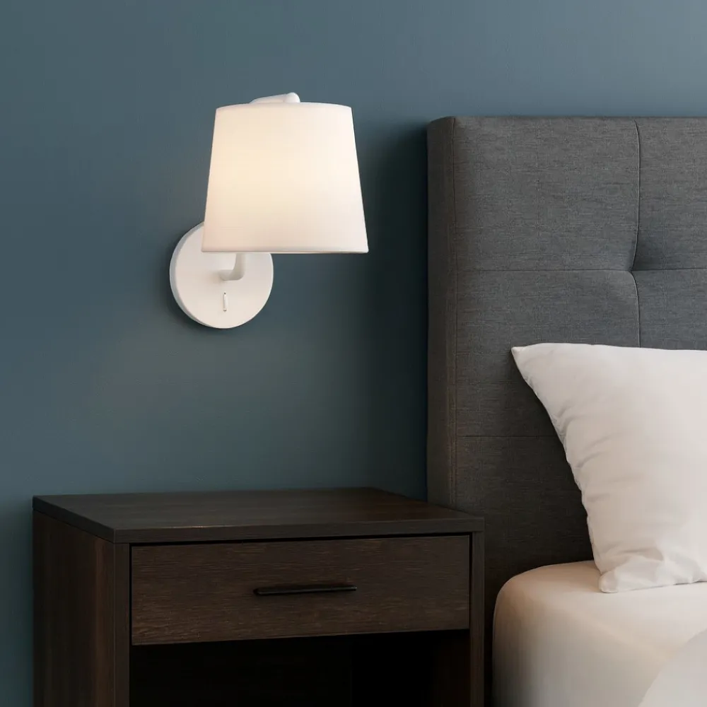 Applique Camera Da Letto-Selezionato da Mazzolaluce Applique bianco per comodino camera da letto interruttore paralume bianco
