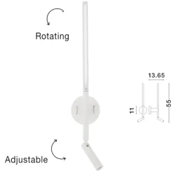 Applique Camera Da Letto-Selezionato da Mazzolaluce Applique bianco per comodino led 6w 3000k orientabile