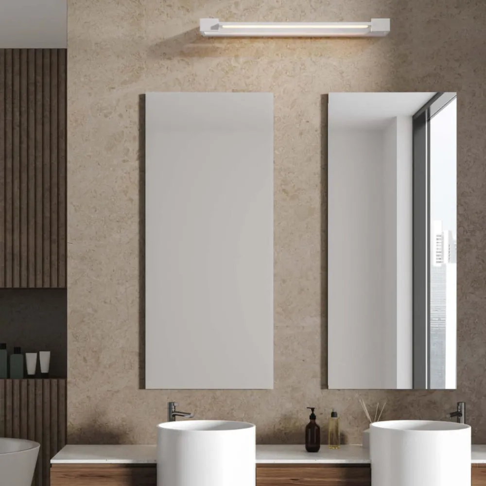 Applique Da Bagno-Selezionato da Mazzolaluce Applique bianco per specchio da bagno parabola orientabile