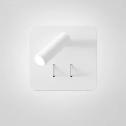 Applique Camera Da Letto-Perenz Illuminazione Applique bianco quadrato plug per camera da letto
