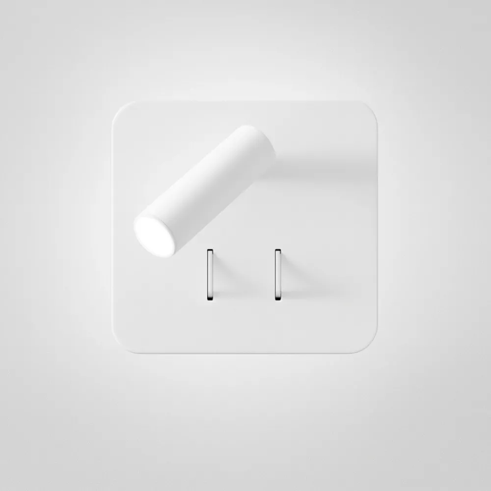 Applique Camera Da Letto-Perenz Illuminazione Applique bianco quadrato plug per camera da letto